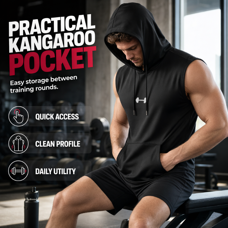 Sleeveless Workout Hoodie – Lightweight & Breathable Gym Wear