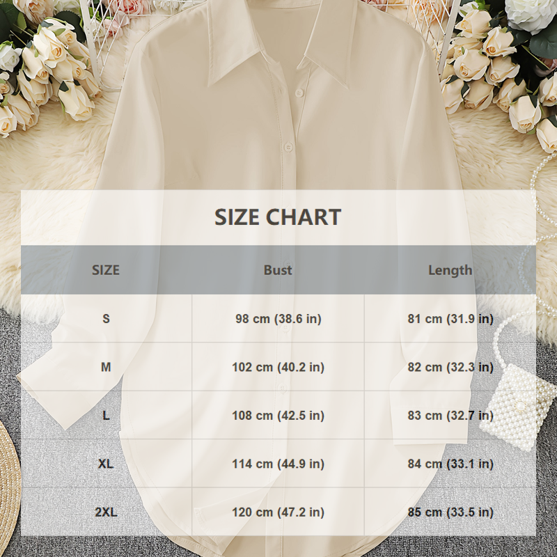 Curved Hem Button-Down Shirt – Side Slits & Breathable Fabric