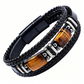 Tiger Eye Leather Bracelet – Braided & Versatile Unisex Design