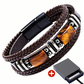 Tiger Eye Leather Bracelet – Braided & Versatile Unisex Design