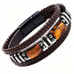 Tiger Eye Leather Bracelet – Braided & Versatile Unisex Design