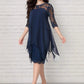 Lace Overlay High-Low Dress – Elegant & Soft Fabric Finish