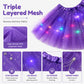 LED Light-Up Tutu Skirt – Triple Mesh & Shimmering Sequins