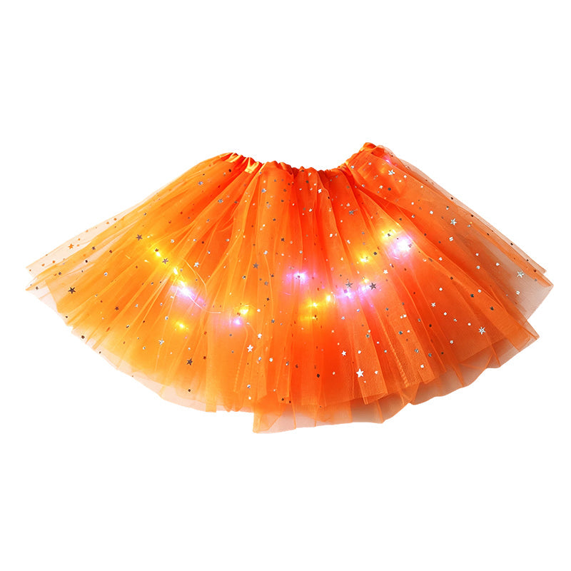 LED Light-Up Tutu Skirt – Triple Mesh & Shimmering Sequins