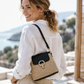 Hand-Woven Straw Bucket Bag | 3-Way Crossbody Shoulder Handbag Gold Hardware