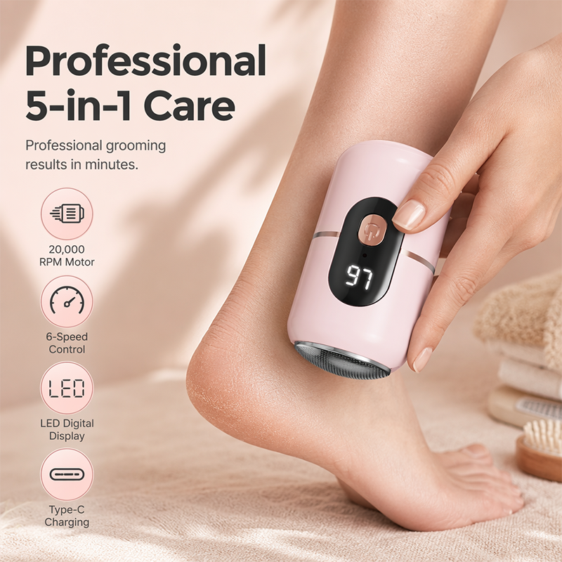 Professional Electric Callus Remover – 20K RPM & Safety Sensor Design