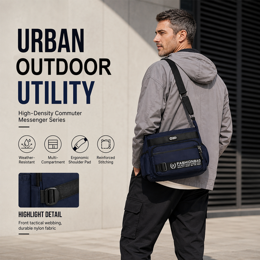 Urban Utility Messenger Bag – Water-Resistant & Multi-Compartment Design