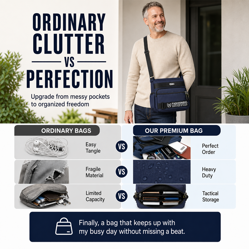 Urban Utility Messenger Bag – Water-Resistant & Multi-Compartment Design