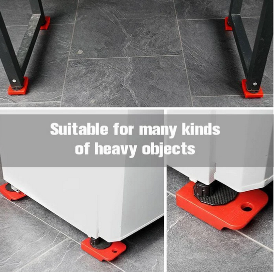 Move Heavy Furniture Instantly! 8-Piece Furniture Lifter & Slider Set
