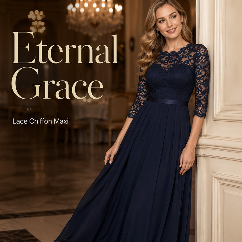 🌸 LIMITED TIME 50% OFF! Lace Bodice Maxi Dress – Flowy & Elegant Design