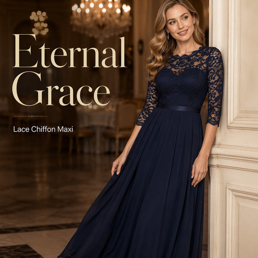 🌸 LIMITED TIME 50% OFF! Lace Bodice Maxi Dress – Flowy & Elegant Design