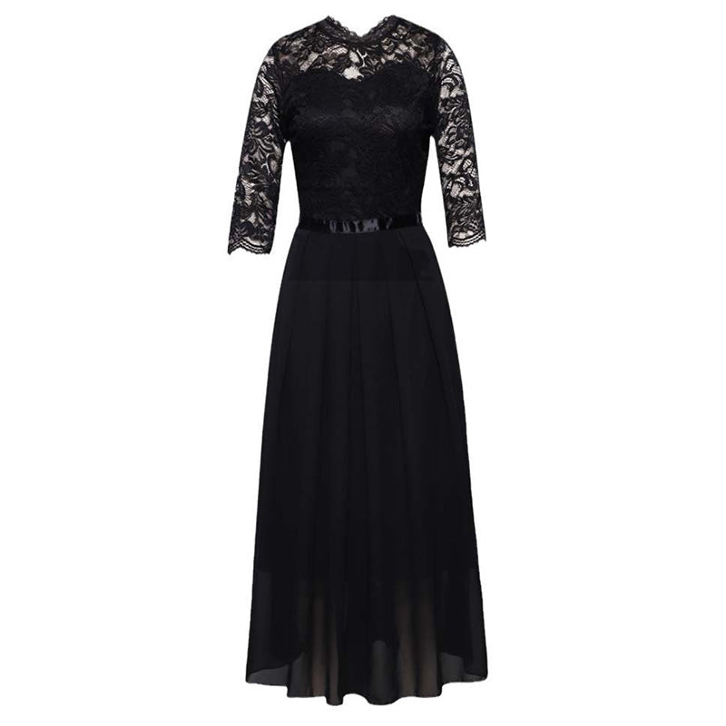🌸 LIMITED TIME 50% OFF! Lace Bodice Maxi Dress – Flowy & Elegant Design