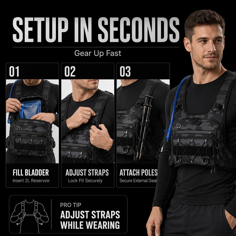 Tactical Chest Rig – Waterproof & Adjustable Fit Design
