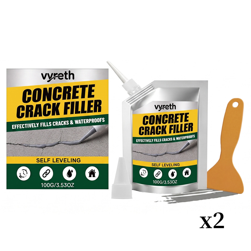Concrete Crack Repair Kit – Waterproof Sealant & Scraper Included