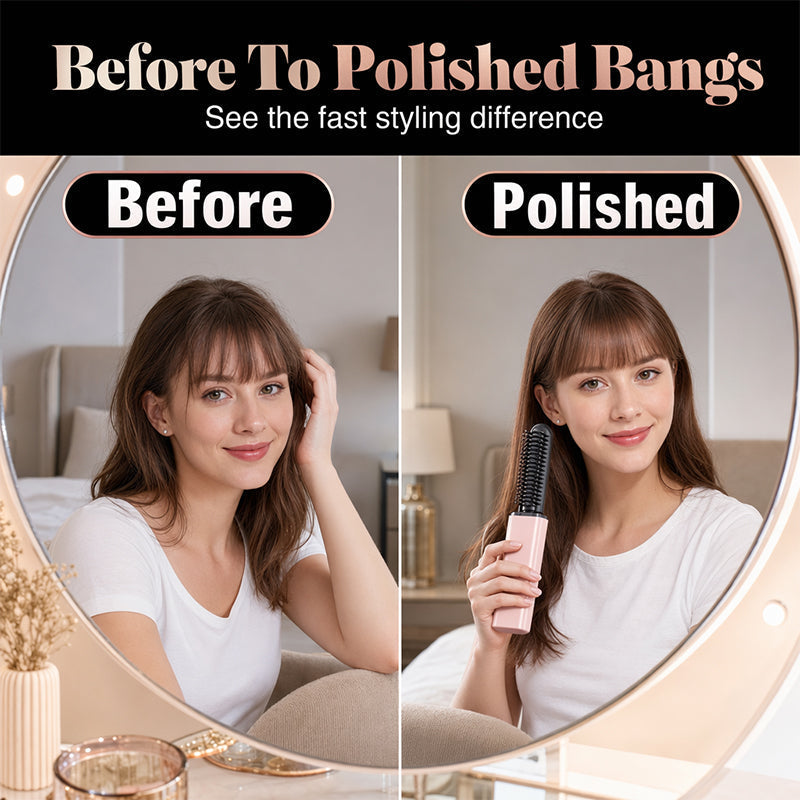 Limited Stock! 57% Off Hot Sale Ongoing📢Mini Heated Styling Comb – Cordless & Quick Bang Touch-Up Design