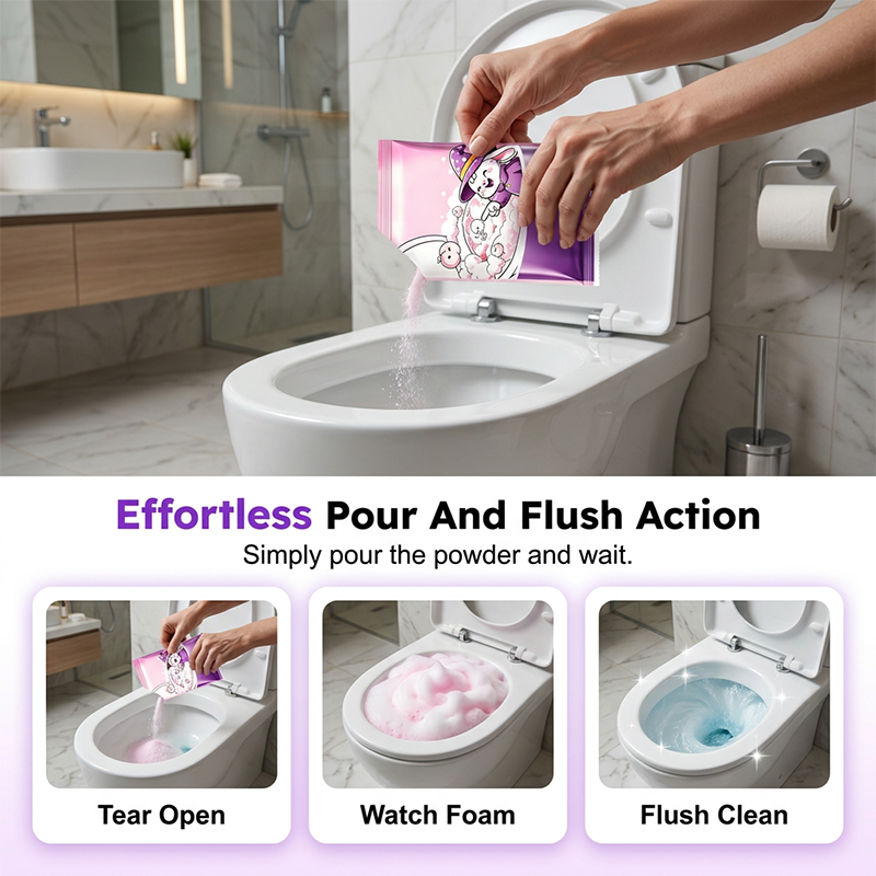 Foaming Toilet Bowl Powder – Deep Clean & Peach Fresh Scent