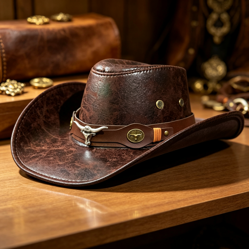 🤠50% OFF NOW ! Vintage Wide-Brim Cowboy Hat – Adjustable & Timeless Style