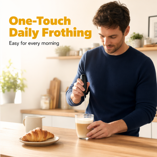 One-Touch Milk Frother – Compact & Lightweight Design