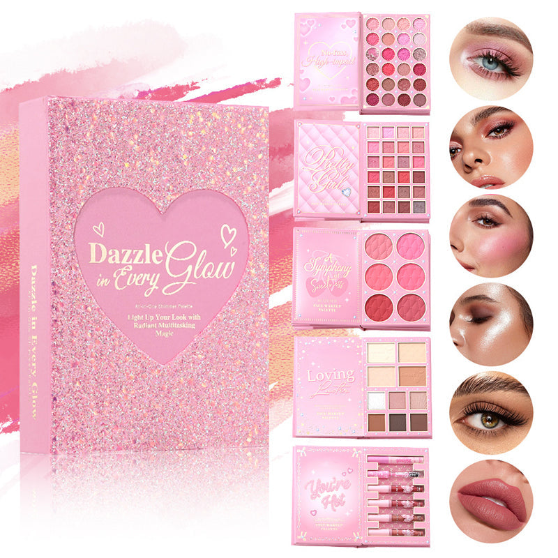 All-in-One Makeup Palette Book – Eyeshadow & Face Color Set