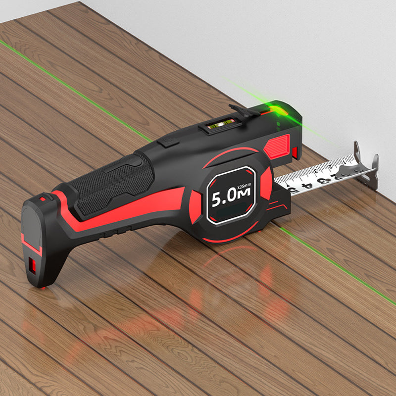 2-in-1 Laser Tape Measure – Auto-Lock & Rechargeable Design