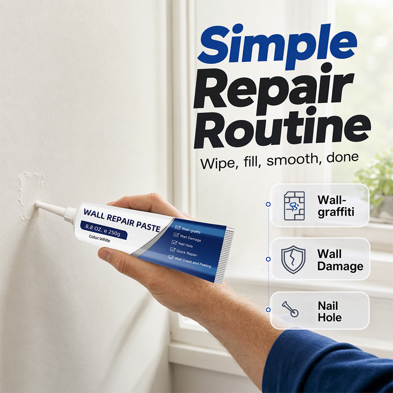 Repair Wall Cracks Instantly! Waterproof White Filler Paste