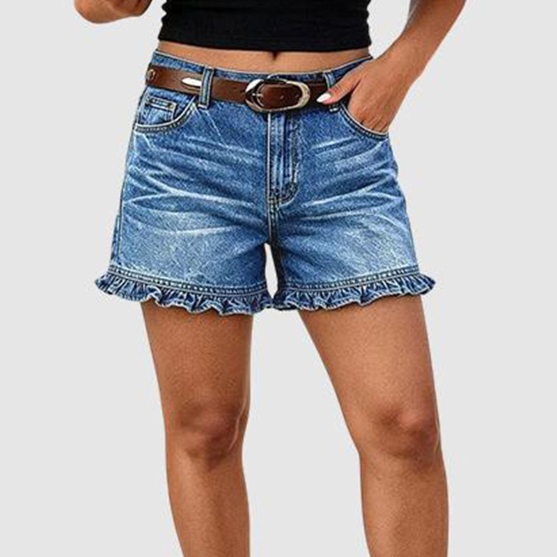 Women's Oxford Cargo Shorts – Stretchy & Deep Pocket Design
