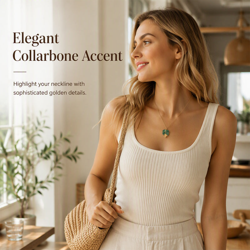 Leaf Pendant Necklace – Lightweight & Resort-Ready Style