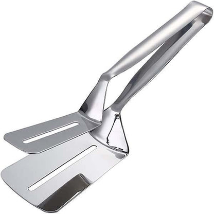Flip & Serve Instantly! 3-in-1 Stainless Steel Kitchen Tongs