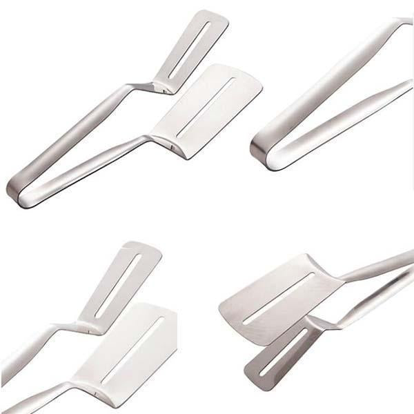 Flip & Serve Instantly! 3-in-1 Stainless Steel Kitchen Tongs