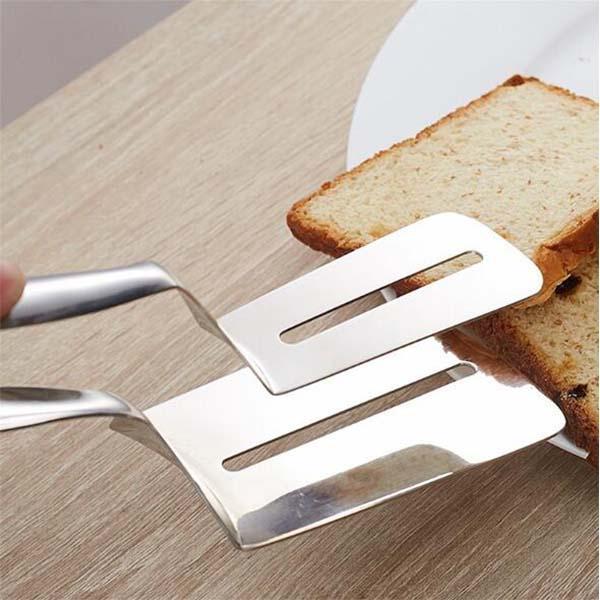 Flip & Serve Instantly! 3-in-1 Stainless Steel Kitchen Tongs