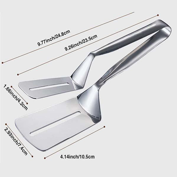 Flip & Serve Instantly! 3-in-1 Stainless Steel Kitchen Tongs
