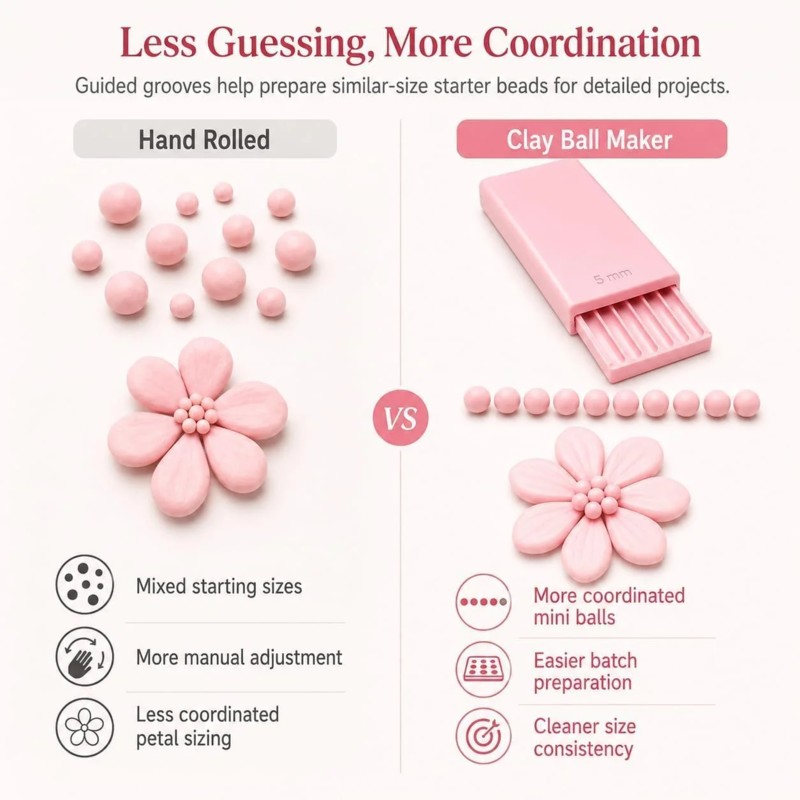 4-in-1 Clay Ball Maker – Precision Sizes & Easy Crafting Tool