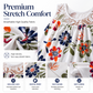 Floral Swing Dress – 4-Way Stretch & Breezy Fit