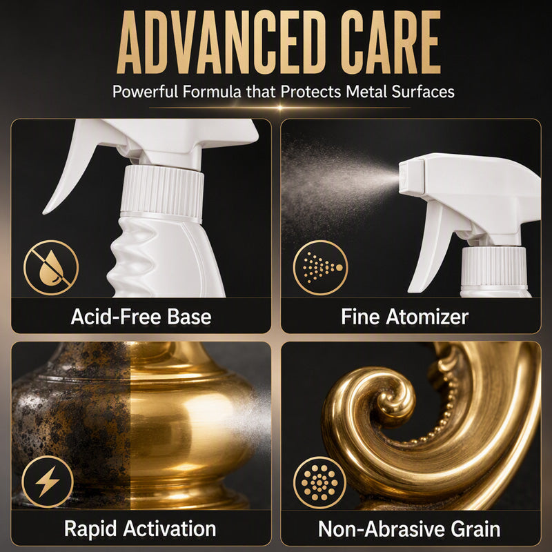 Limited Stock! 50% Off Hot Sale Ongoing📢Metal Polish Spray – Tarnish Remover & Gentle Care Formula