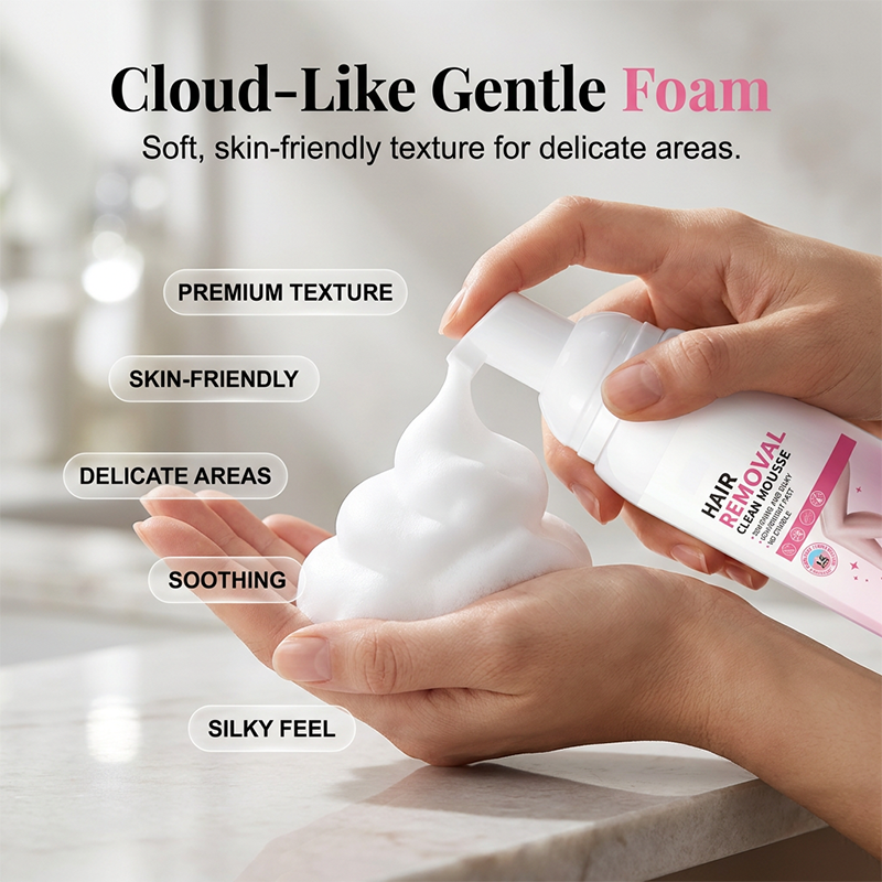 Gentle Hair Removal Foam Mousse – Fast-Acting & Skin-Softening Formula