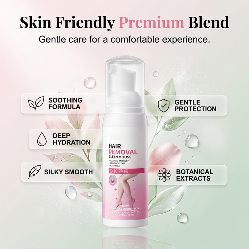 Gentle Hair Removal Foam Mousse – Fast-Acting & Skin-Softening Formula