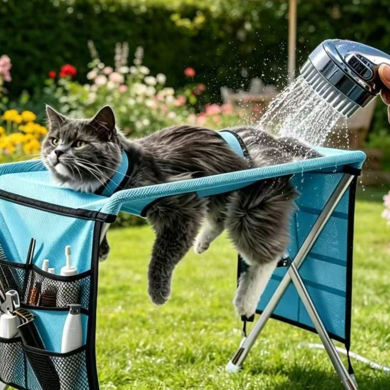 ⏳Limited-time 50% off⏰Elevated Pet Grooming Bed – Detachable & Secure Design