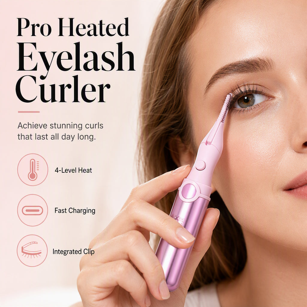 Heated Lash Curler – 4 Temp Settings & Ergonomic Grip Design
