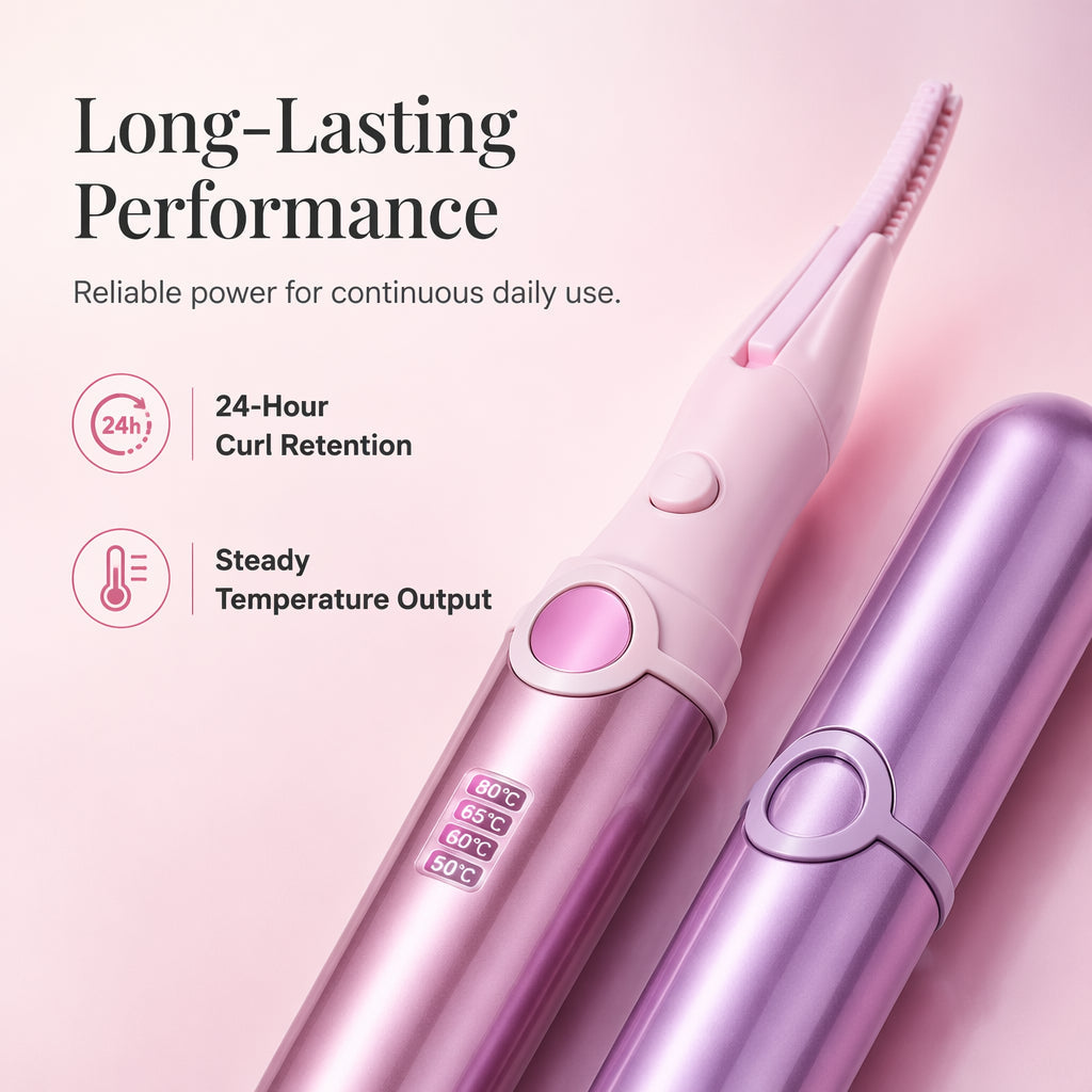 Heated Lash Curler – 4 Temp Settings & Ergonomic Grip Design