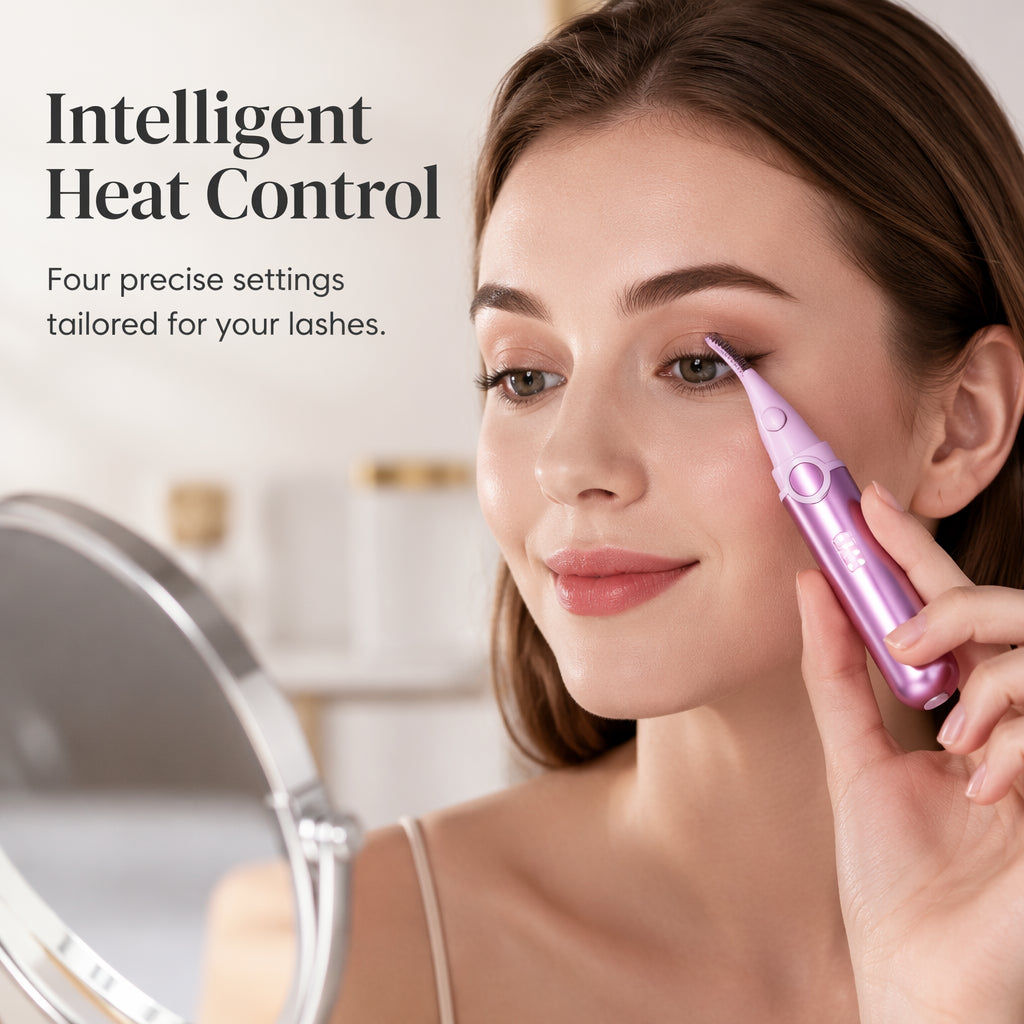 Heated Lash Curler – 4 Temp Settings & Ergonomic Grip Design