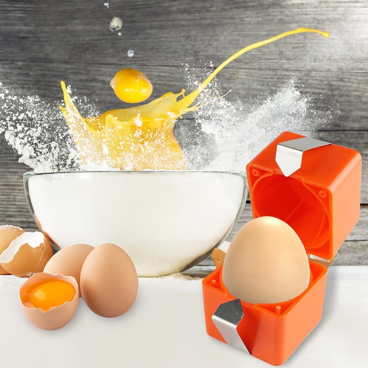 🍳Egg Cracker Tool – No-Mess & Easy Squeeze Design