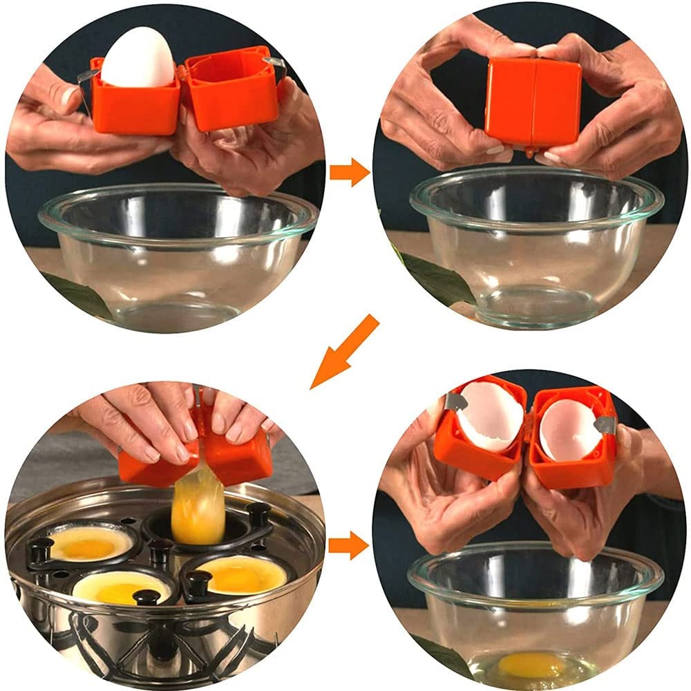 🍳Egg Cracker Tool – No-Mess & Easy Squeeze Design