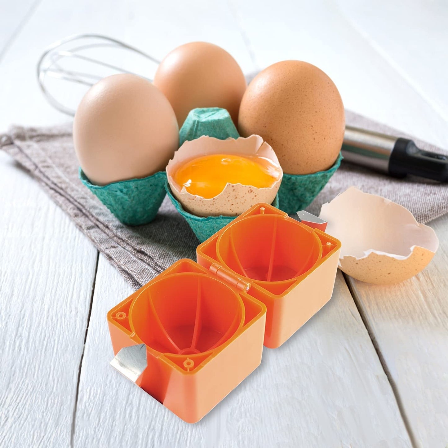 🍳Egg Cracker Tool – No-Mess & Easy Squeeze Design