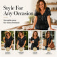 Women's Plus-Size V-Neck Top – Soft & Breathable Pattern Design