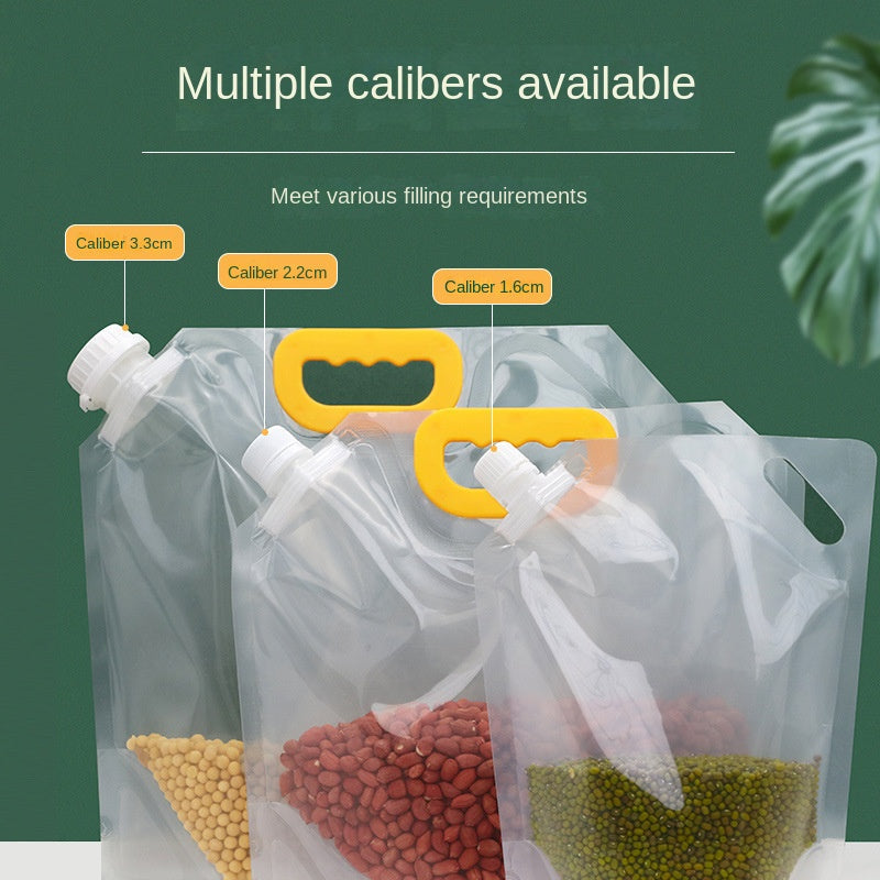 📢📢Stand-Up Food Storage Pouch with Handle & Pour Spout | Bug & Moisture Proof, BPA-Free