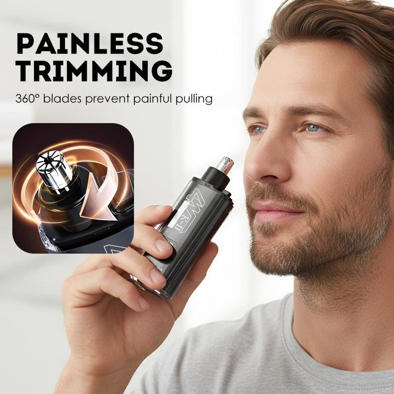 📢Limited-Time Offer !! ⏰360° Nose & Ear Hair Trimmer – IPX7 Washable & 30-Day Battery Life