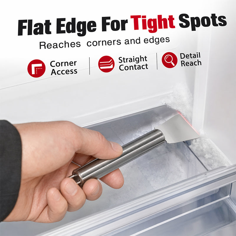 Scrape Frost Instantly! No-Bend Stainless Multi-Surface Cleaner