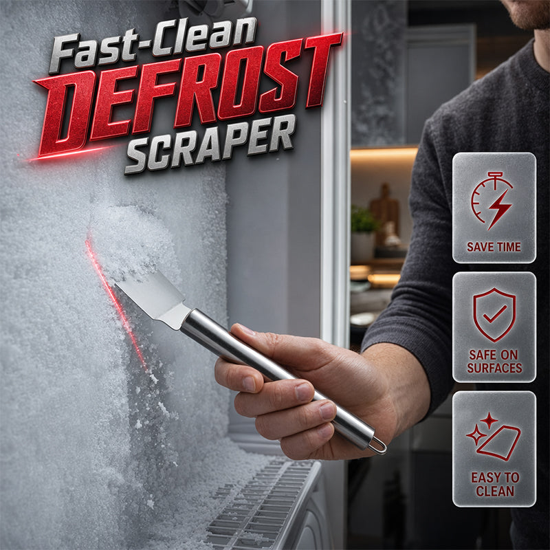 Scrape Frost Instantly! No-Bend Stainless Multi-Surface Cleaner