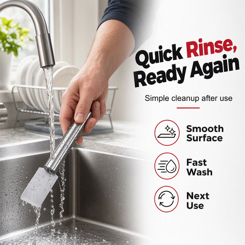 Scrape Frost Instantly! No-Bend Stainless Multi-Surface Cleaner
