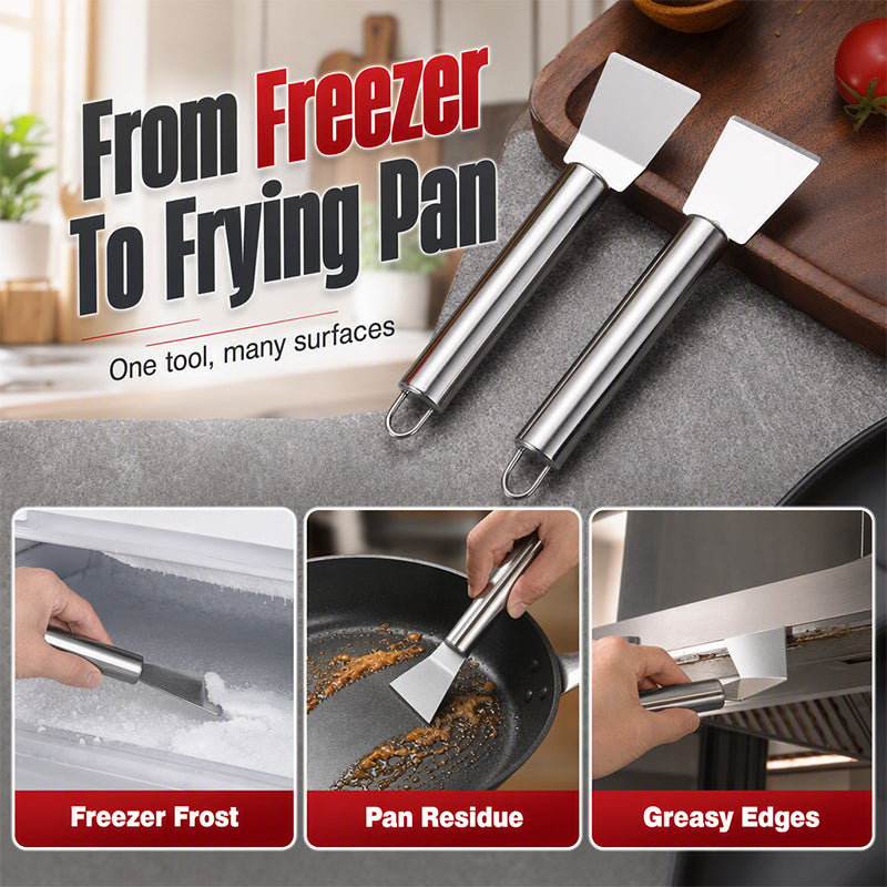 Scrape Frost Instantly! No-Bend Stainless Multi-Surface Cleaner